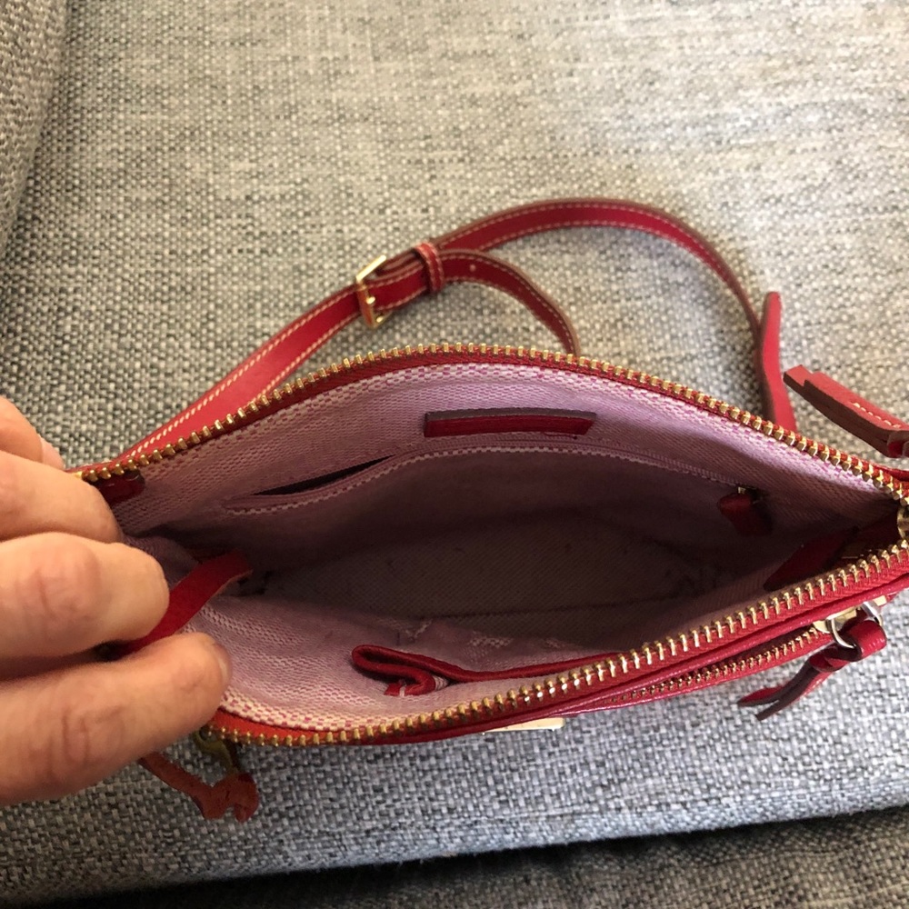 Dooney & Bourke Red Leather Crossbody Bag - Picture 4 of 4